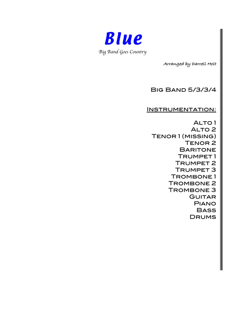 Blue score preview