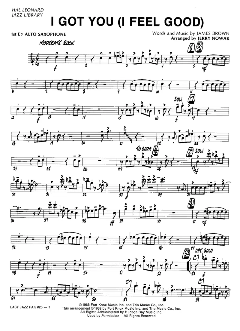 I Got You (I Feel Good) score preview
