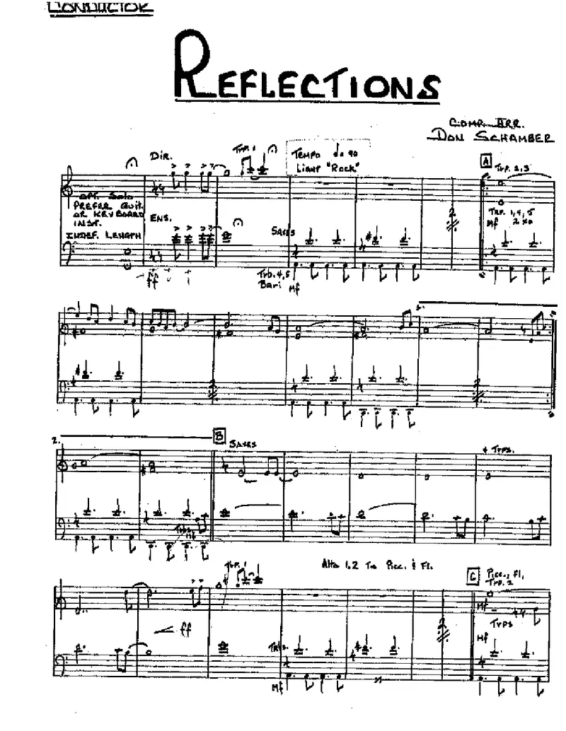 Reflections score preview