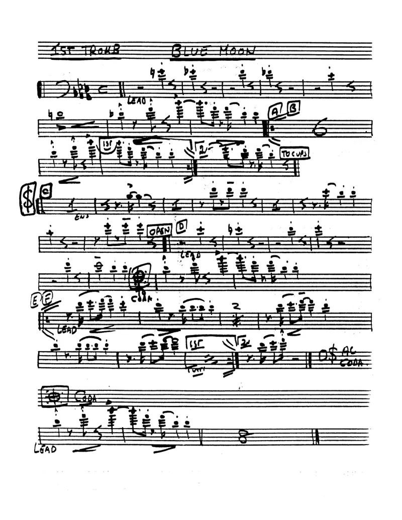 Blue Moon score preview