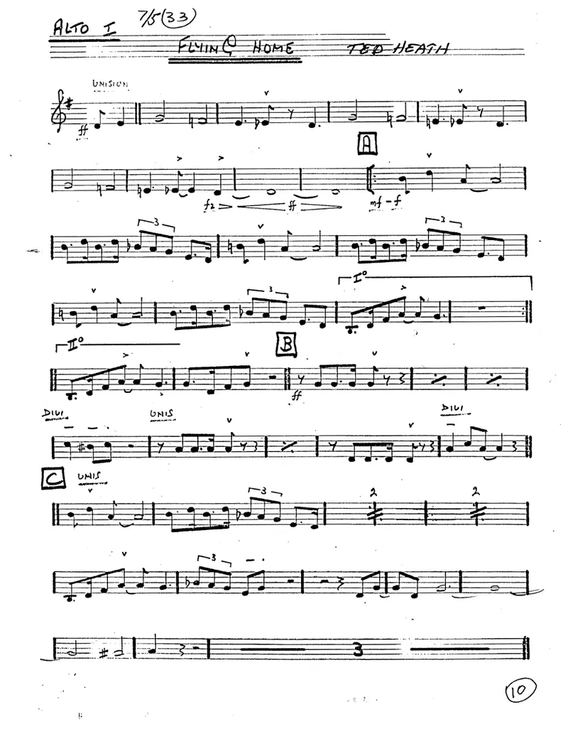 Flying Home score preview