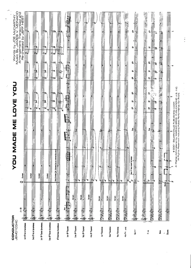 You Made Me Love You score preview