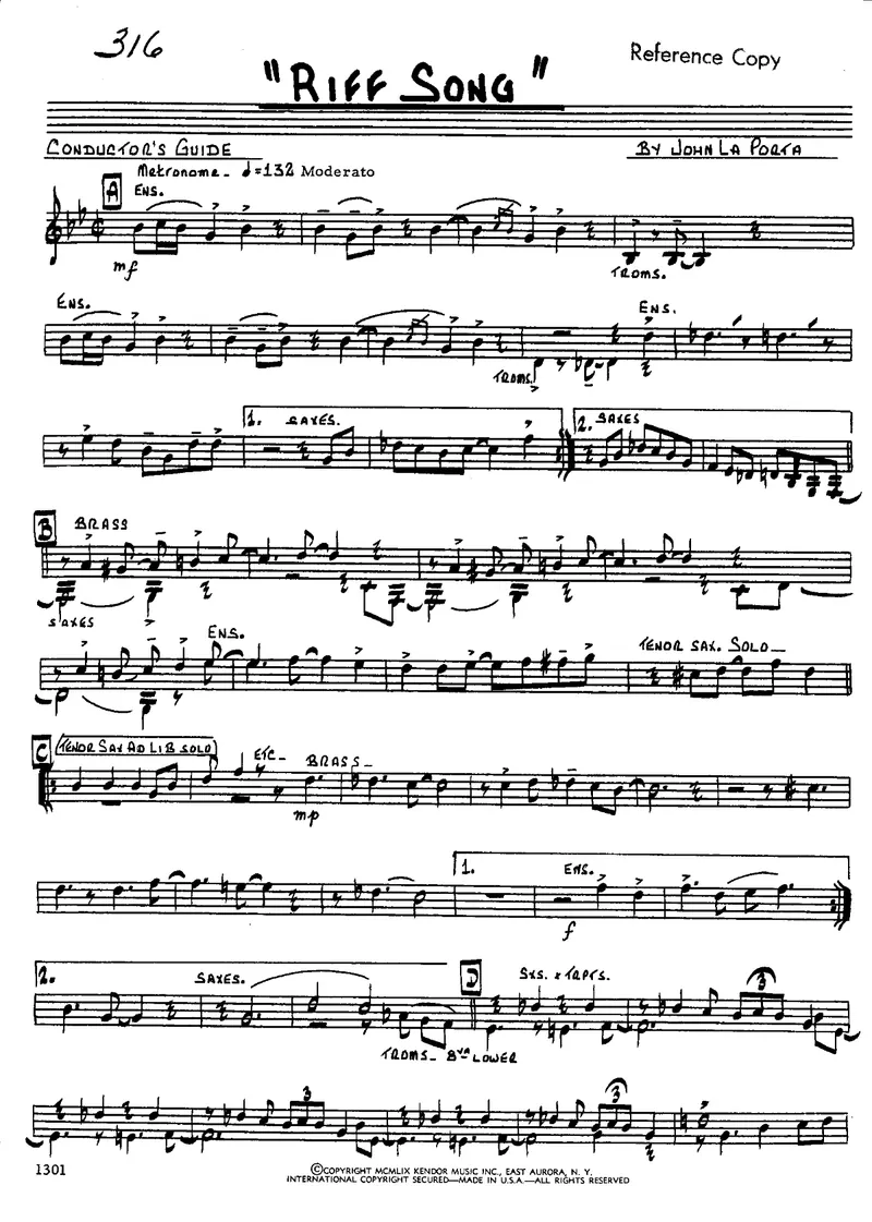 Riff Song score preview