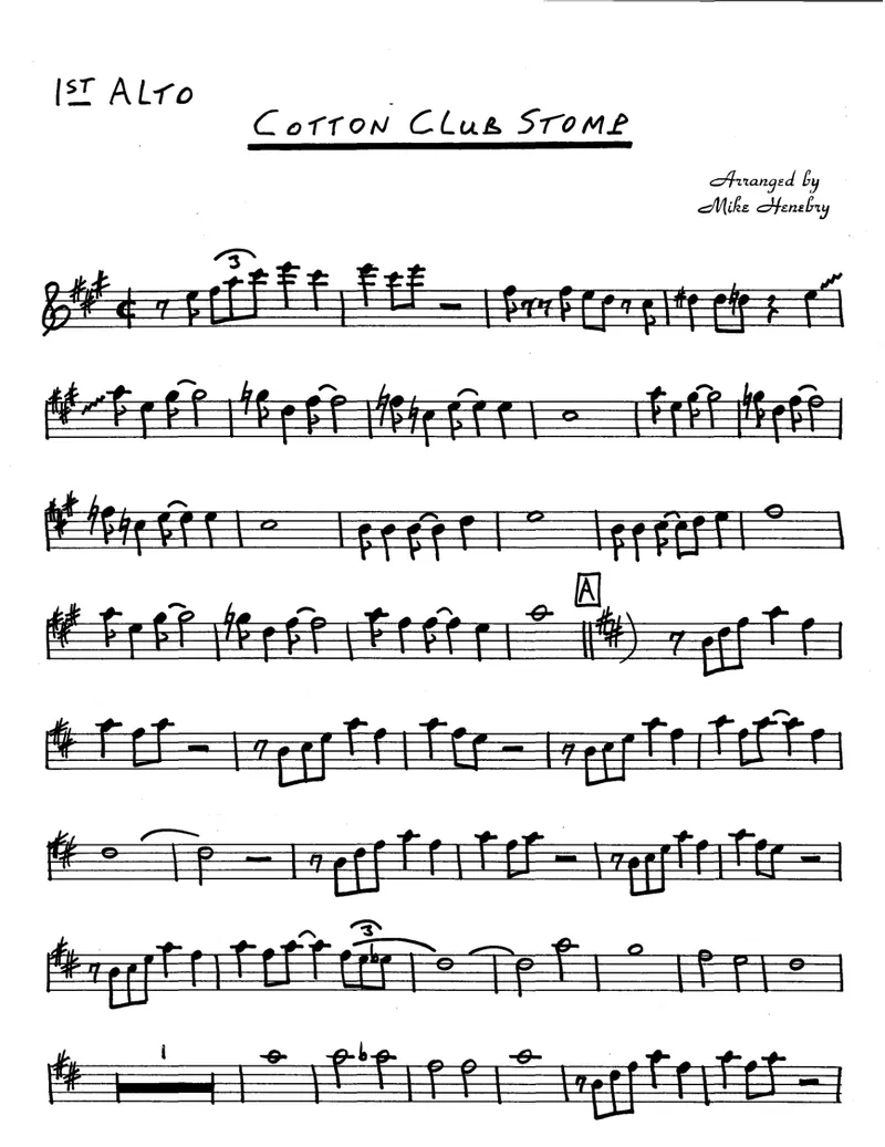 Cotton Club Stomp score preview