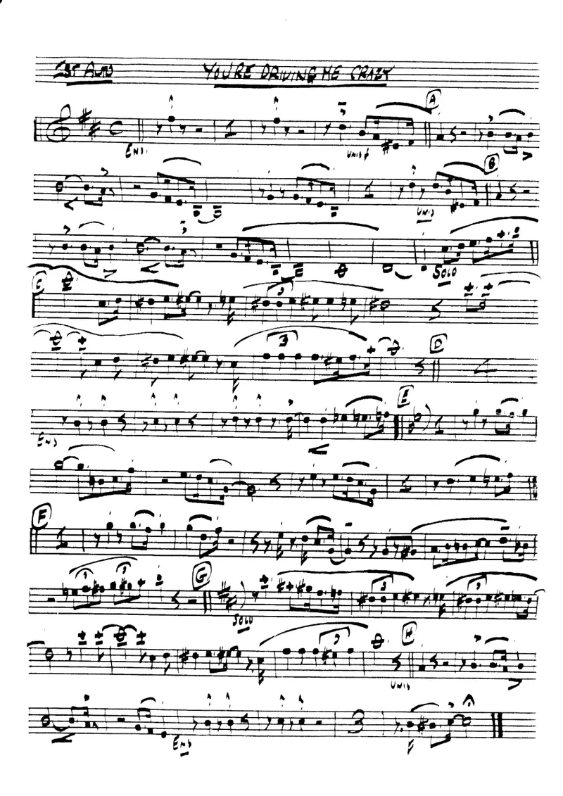 You're Driving Me Crazy score preview