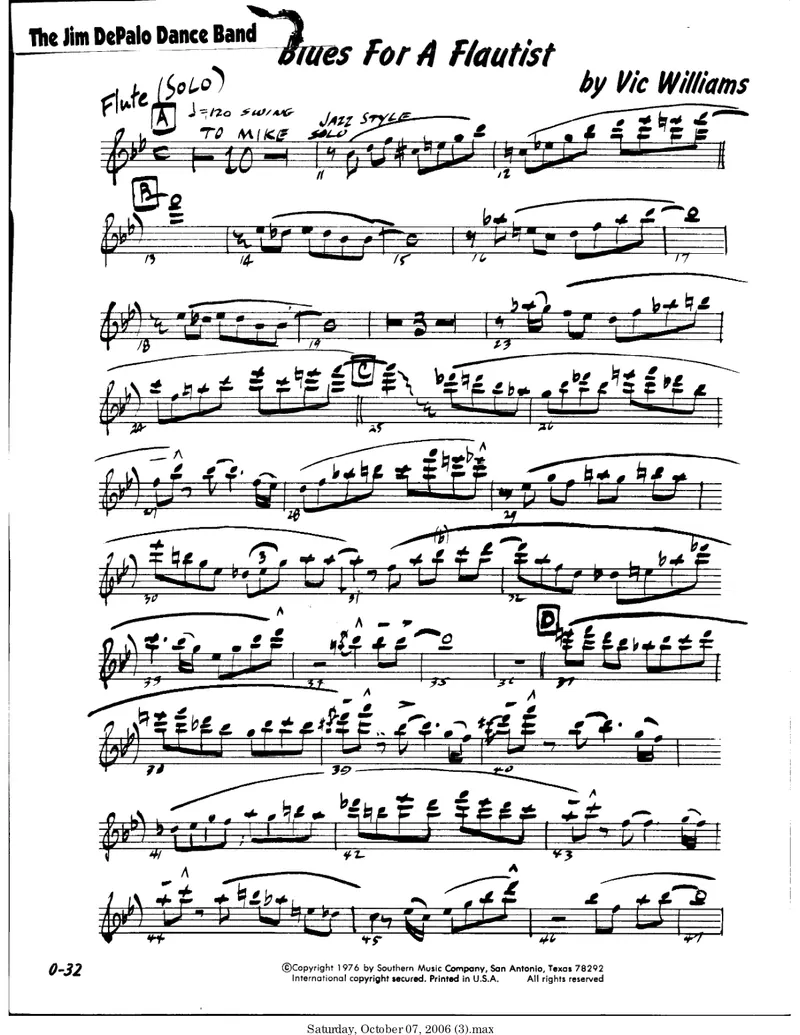Blues For A Flautist preview page 1