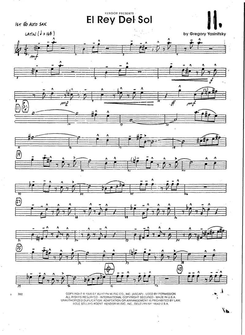 El Rey Del Sol score preview