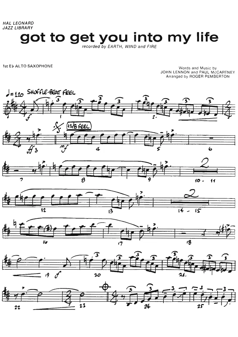 Got To Get You Into My Life score preview