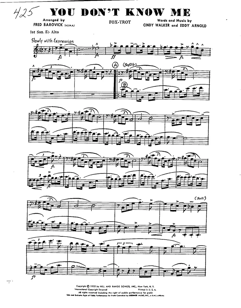 You Don't Know Me score preview