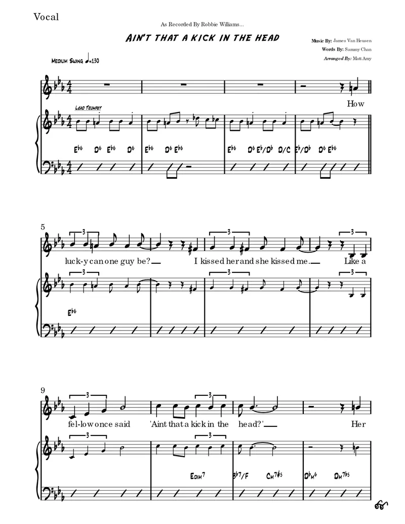 Aint That A Kick In The Head score preview