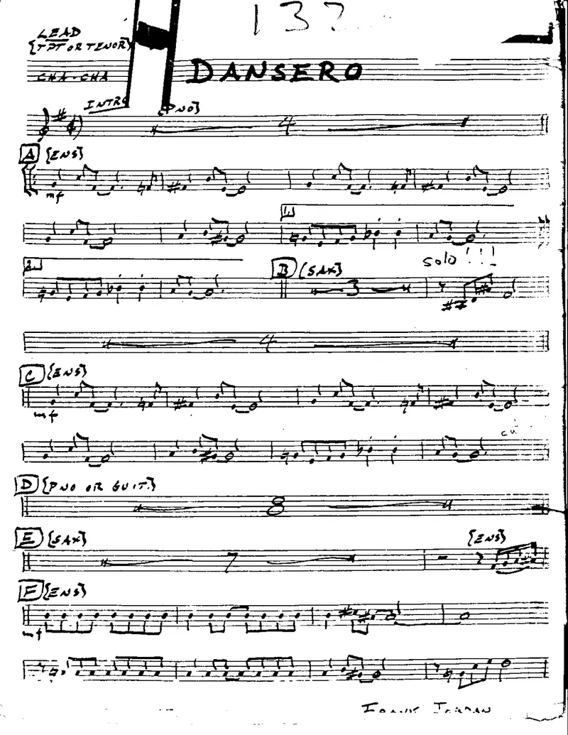 Dansero score preview