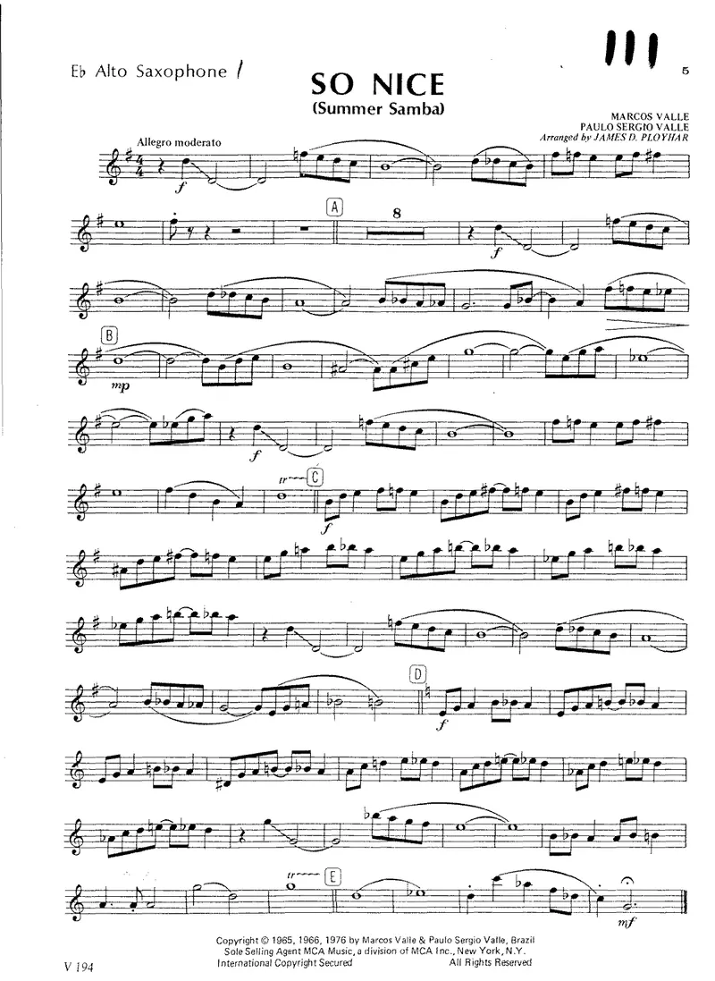 Summer Samba (So Nice) preview page 1