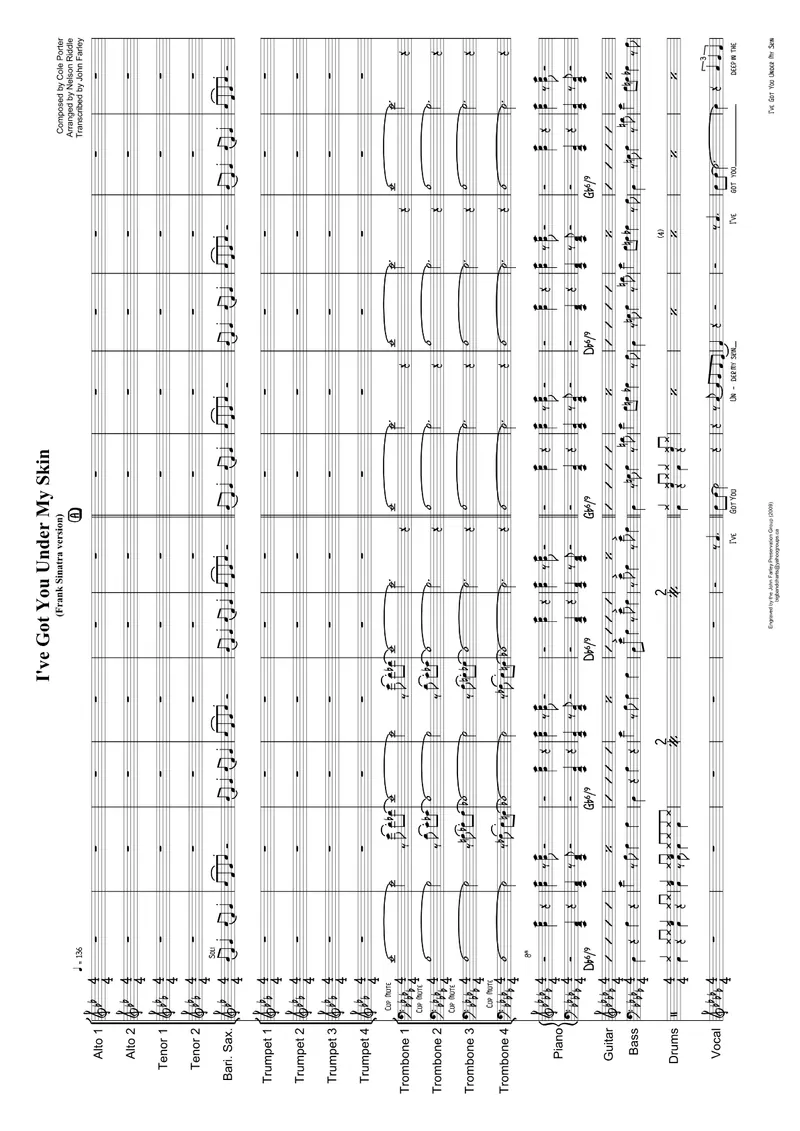 I've Got You Under My Skin score preview