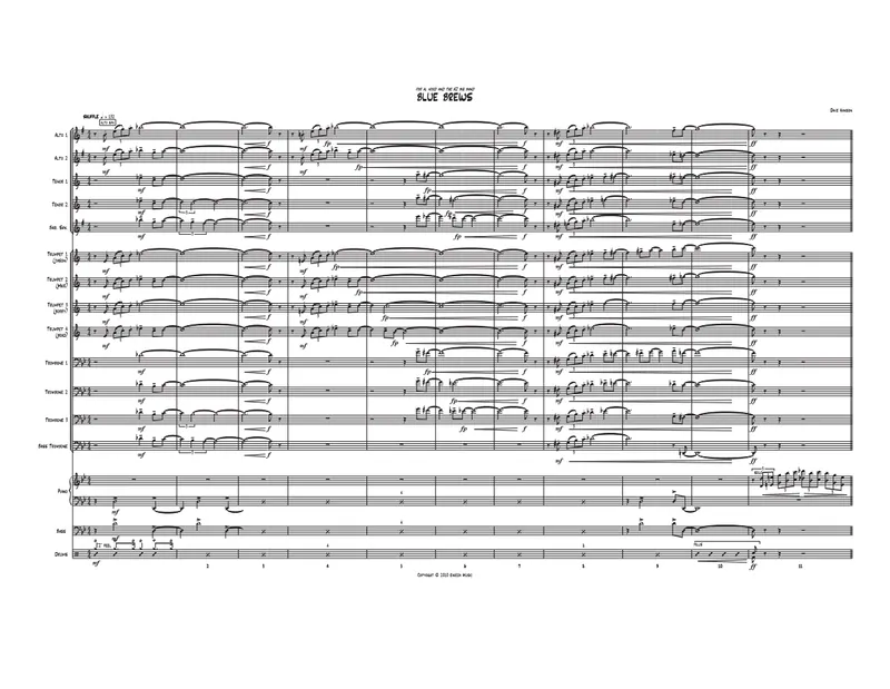 Blue Blews score preview