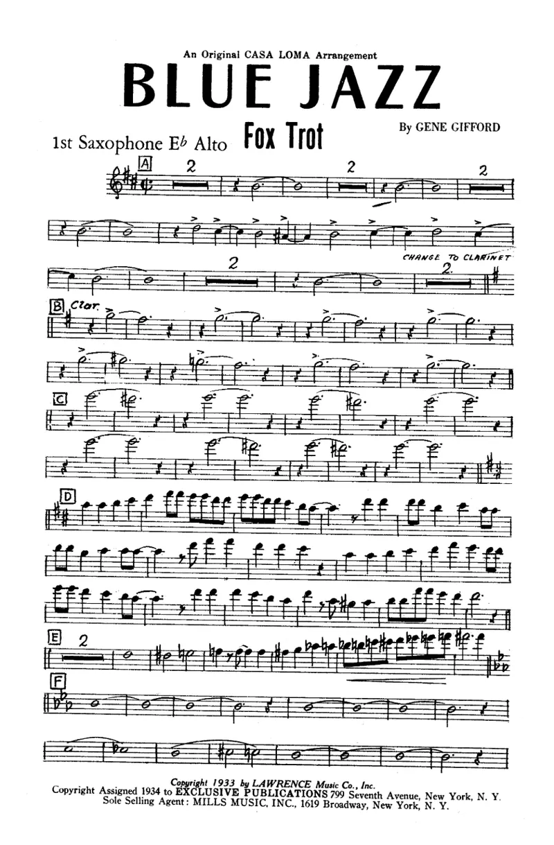 Blue Jazz score preview
