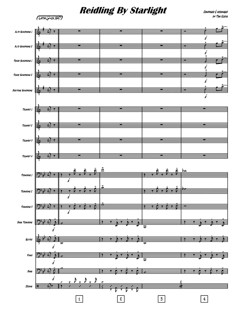 Reidling By Starlight score preview