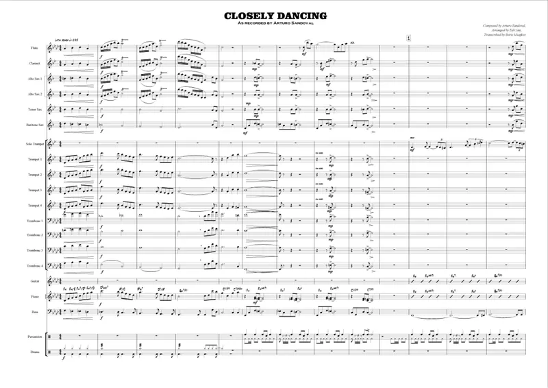Closely Dancing score preview