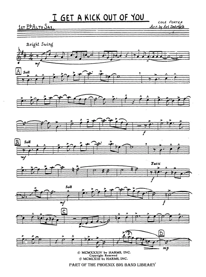 I Get A Kick Out Of You score preview
