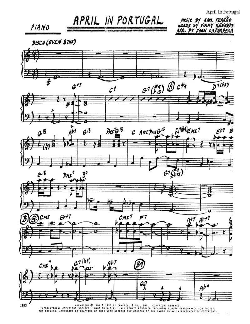 April In Portugal score preview