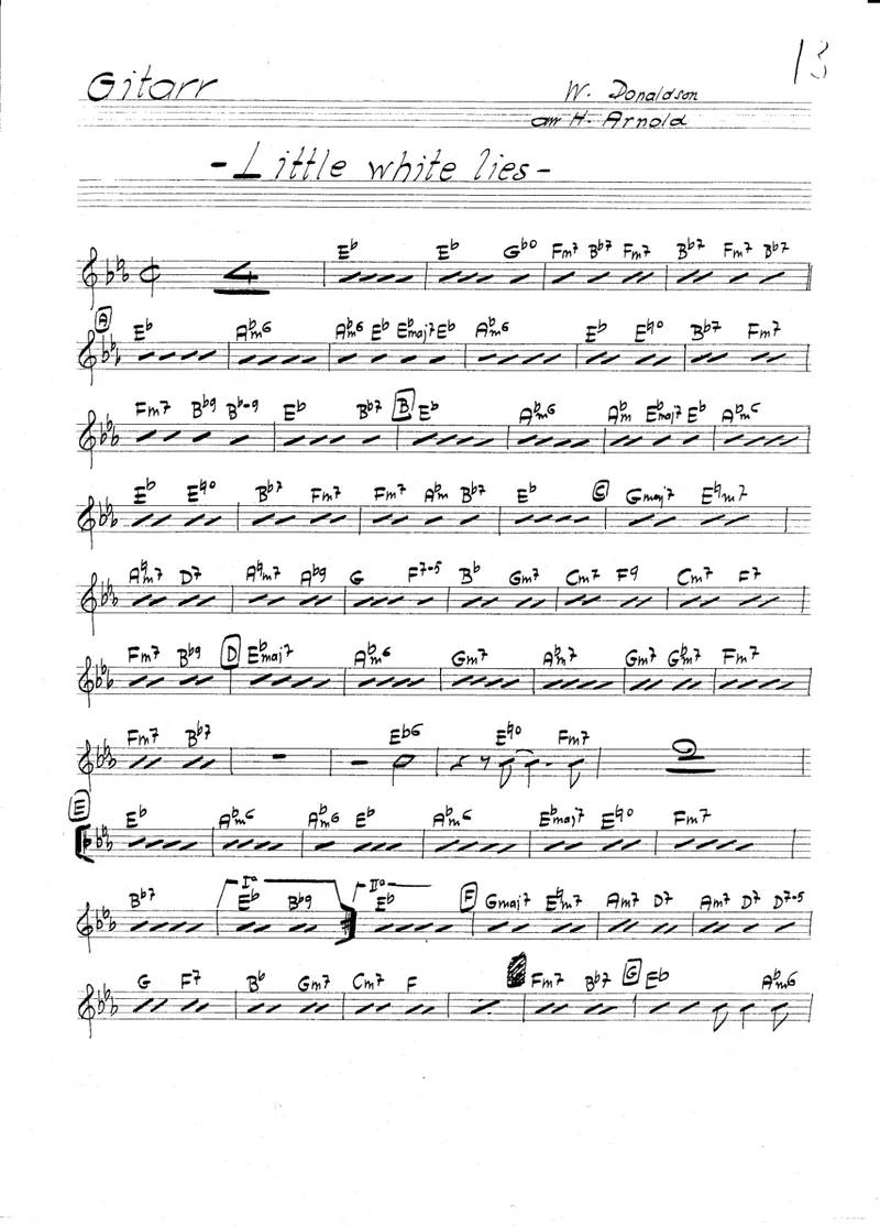 Little White Lies score preview