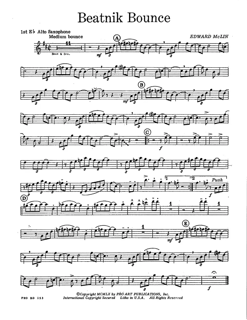 Beatnik Bounce score preview