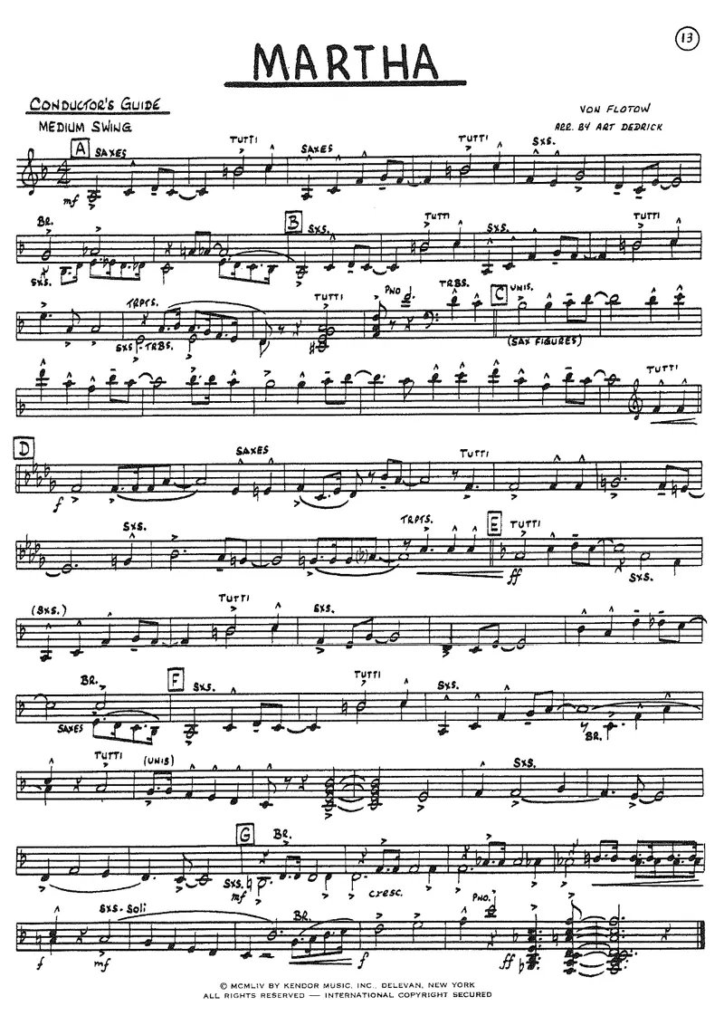 Martha score preview