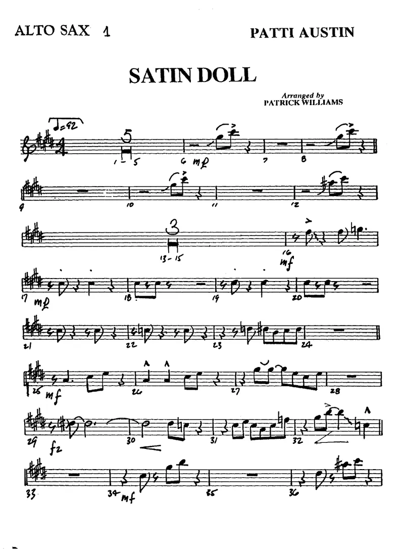 Satin Doll score preview