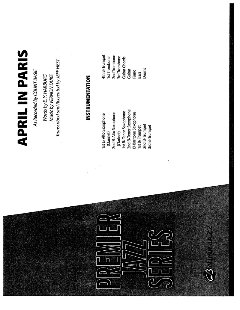 April In Paris score preview