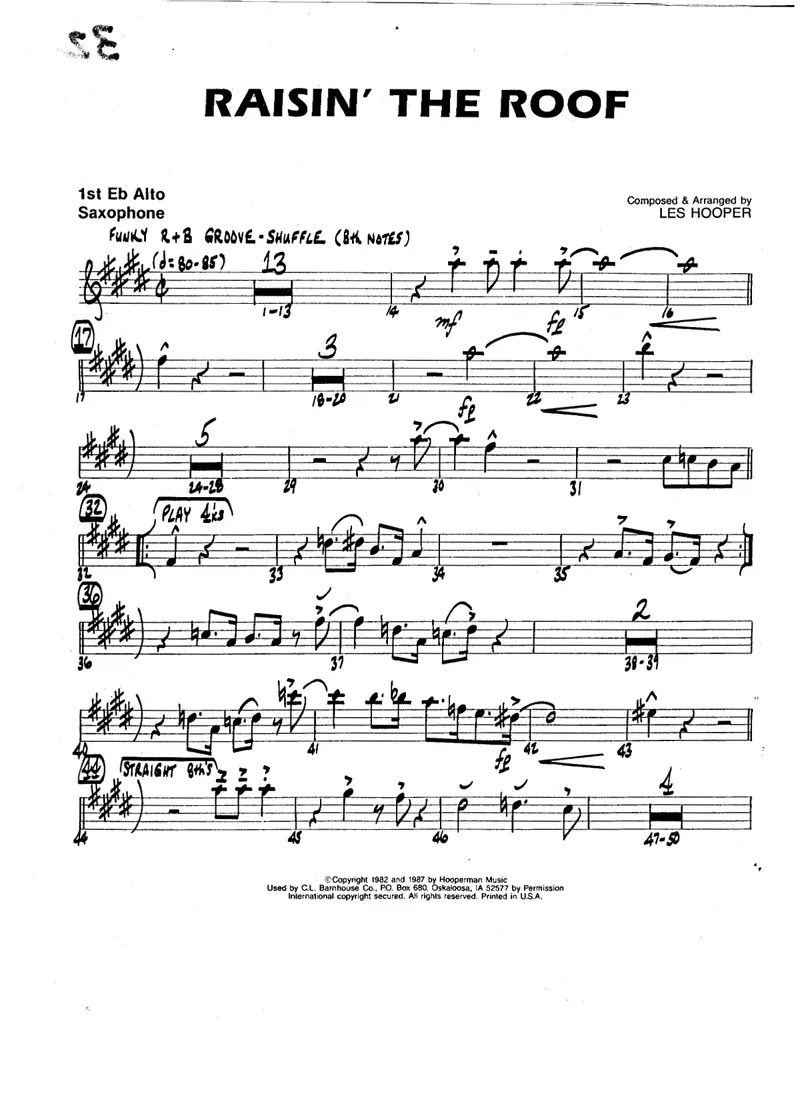 Raisin`The Roof score preview