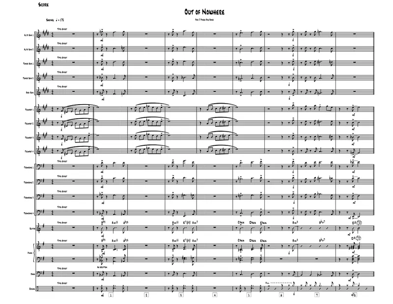 Out Of Nowhere score preview