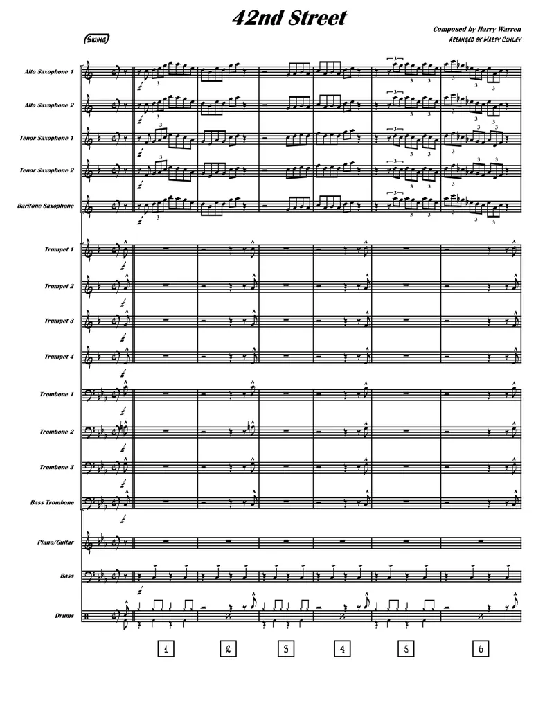 42nd Street score preview