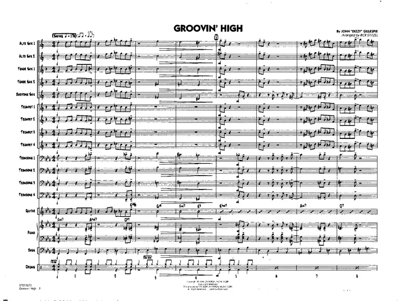 Groovin' High score preview