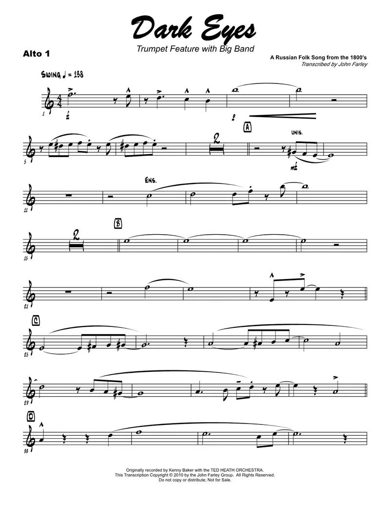 Dark Eyes score preview