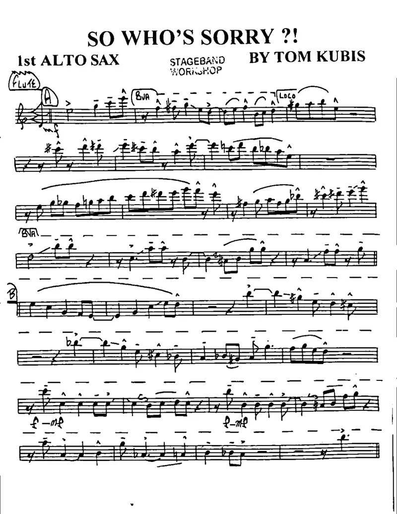 So Who's Sorry score preview