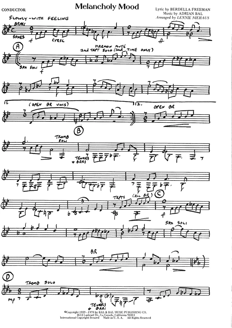 Melancholy Mood score preview