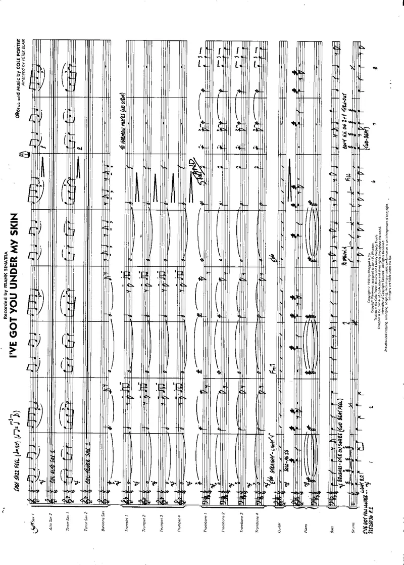 I've Got You Under My Skin score preview