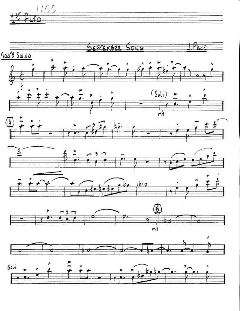 September Song score preview