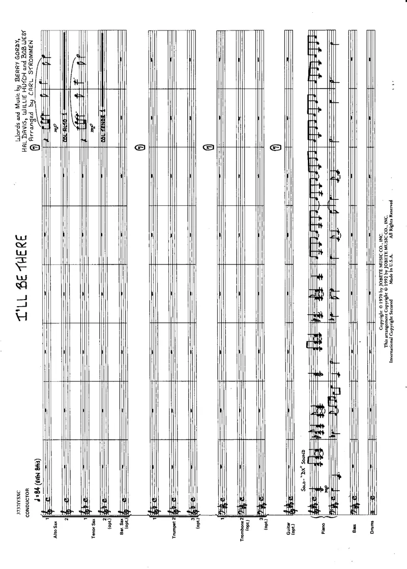 I'll Be There score preview