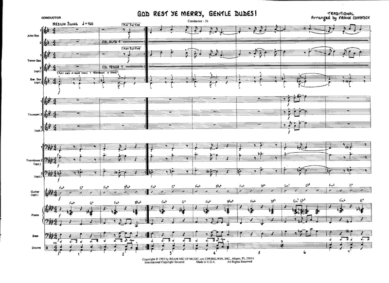 God Rest Ye Merry, Gentle Dudes score preview