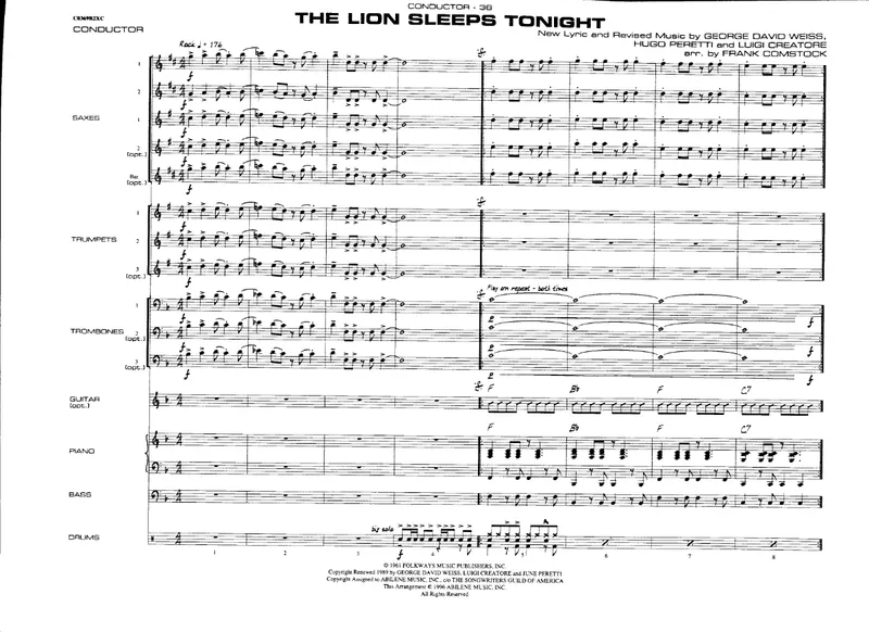 The Lion Sleeps Tonight score preview