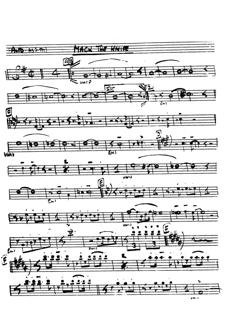 Mack The Knife score preview