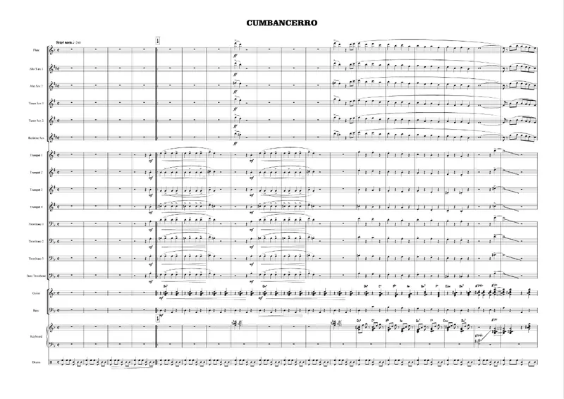 Cumbancerro score preview