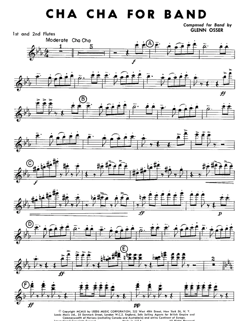 Cha Cha For Band score preview