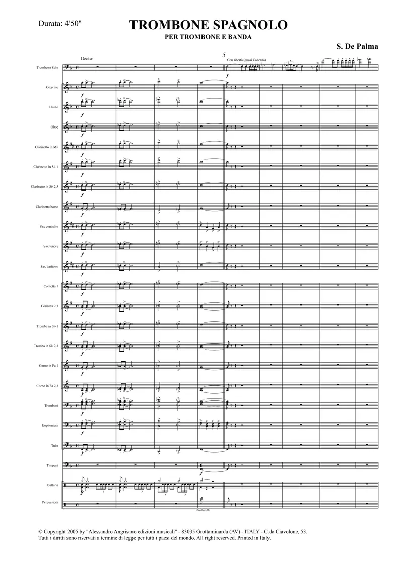Trombone Spagnolo score preview