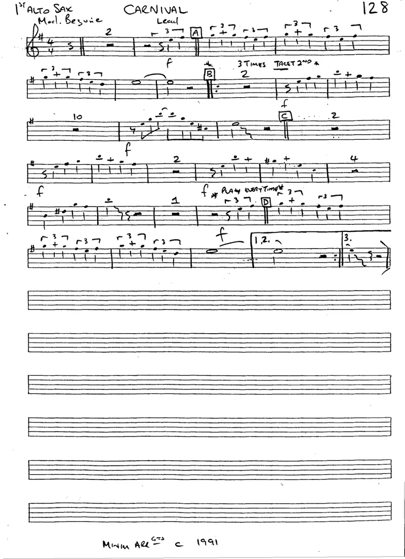 Carnival score preview