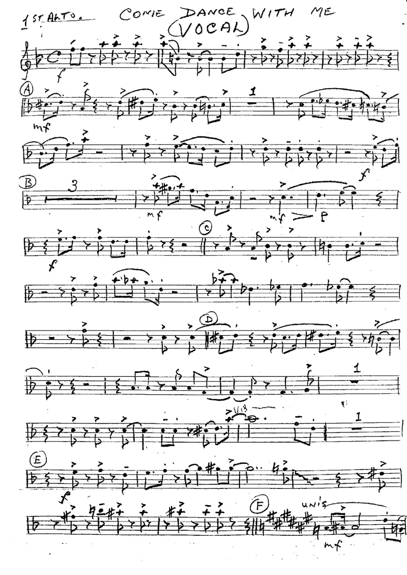 Come Dance With Me score preview