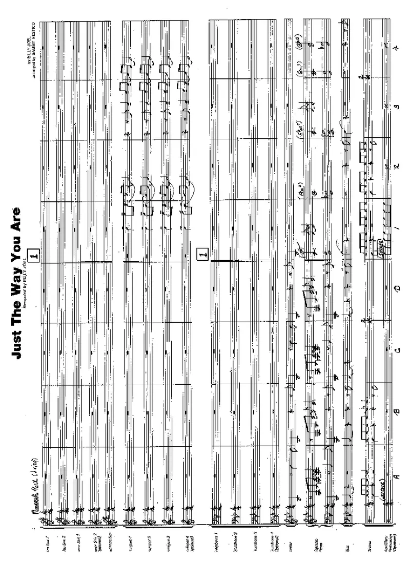 Just The Way You Are score preview