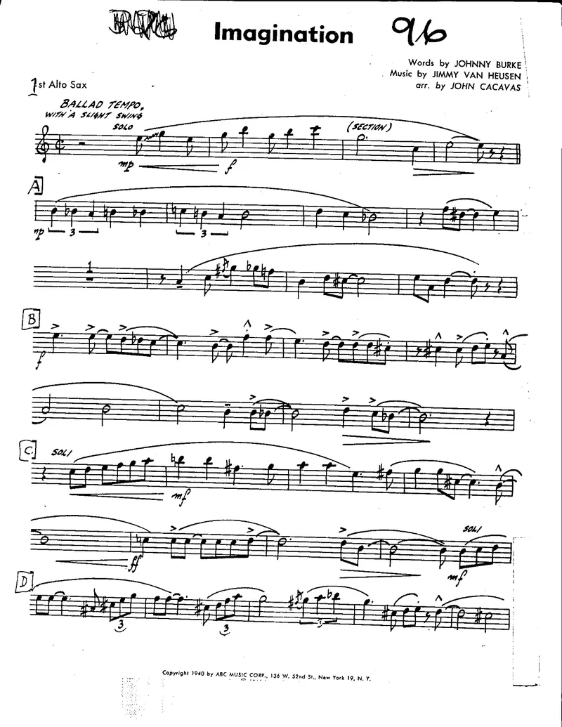 Imagination score preview