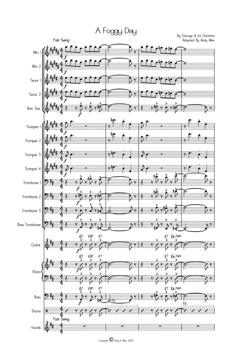 A Foggy Day score preview