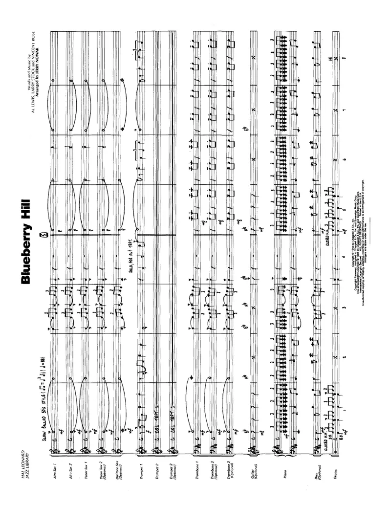Blueberry Hill score preview